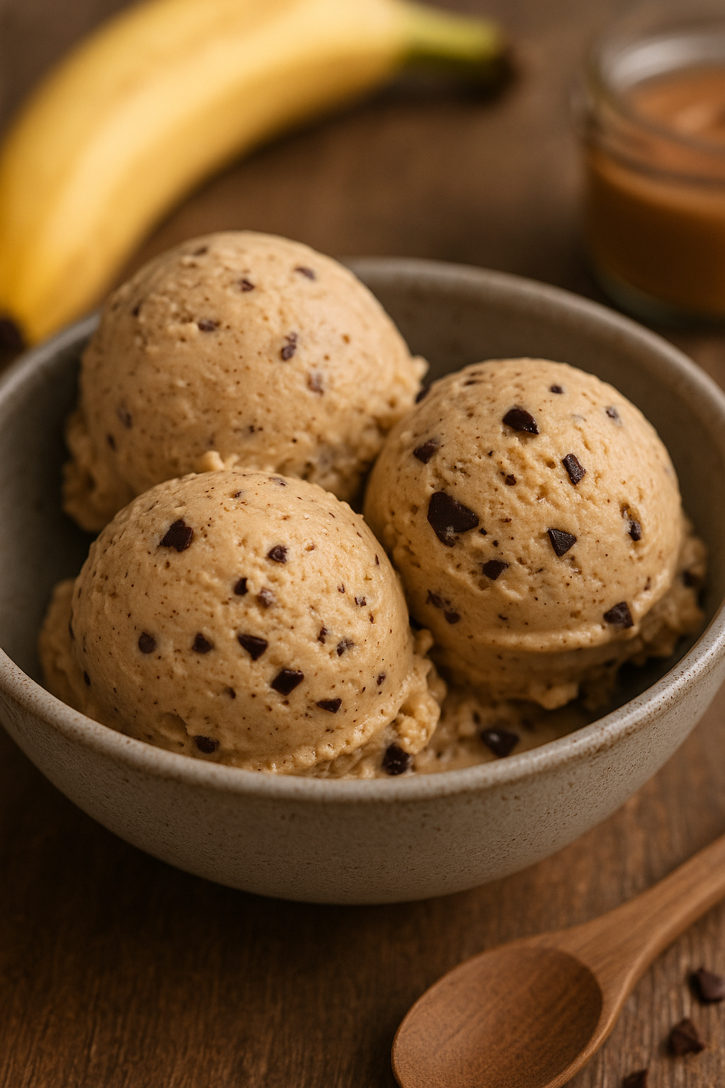 Guilt-Free Creamy Banana Hazelnut Ice Cream