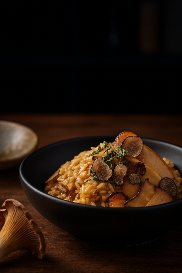 ΡΙΖΟΤΟ ΜΕ ΜΑΝΙΤΑΡΙΑ & ΜΑΥΡΗ ΤΡΟΥΦΑ