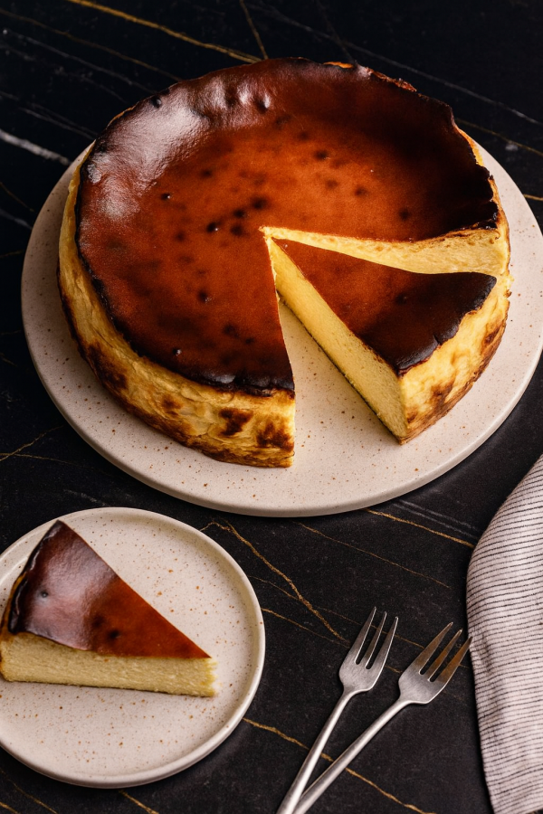 ΚΑΜΕΝΟ CHEESECAKE (ΒΑΣΚΙΚΟΥ ΣΤΥΛ)