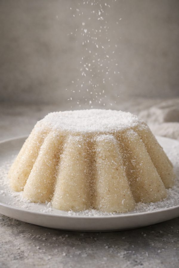 Exotic semolina halva with pineapple & coconut